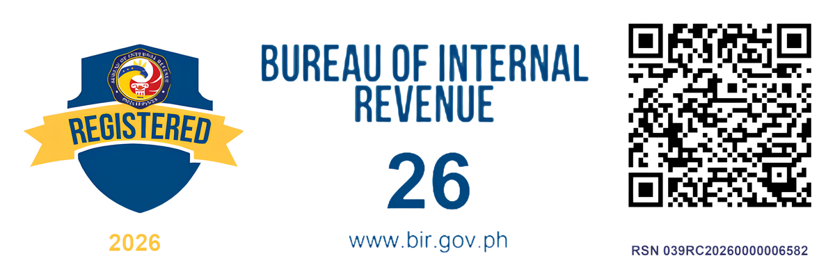 Bureau of Internal Revenue Registered 2026, RSN 039RC20260000006582